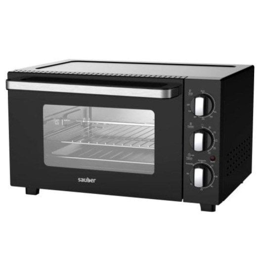 Horno eléctrico Sauber Serie 3-1400 20L Negro con convección y doble cristal