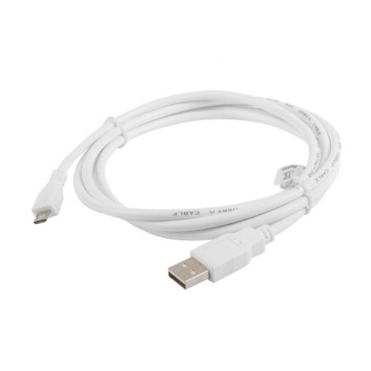 Lanberg CA-USBM-10CC-0018-W cabo USB 1,8 m USB 2.0 Micro-USB B USB A Branco