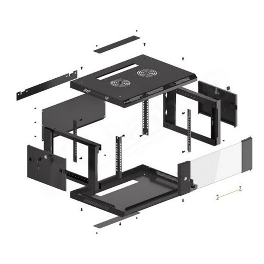 Rack-Gehäuse Lanberg WF01-6404-10B 19" 4U Wandmontage IP20 Schloss Rack-Gehäuse Lanberg WF01-6404-10B 19" 4U Wandmontage IP20 Schloss