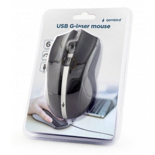 Gembird MUS-GU-02 mouse Ambidestro USB tipo A Laser 2400 DPI
