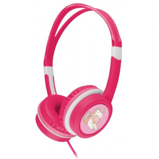 Gembird MHP-JR-PK Auriculares para Niños con Limitador de Volumen Rosa