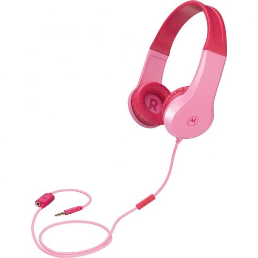 Cuffie per bambini Motorola Moto JR200 con cavo rosa