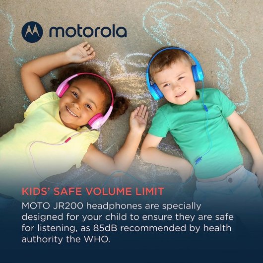 Motorola Moto JR200 Auriculares Infantiles con Cable Rosa