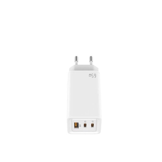 Chargeur Leotec LECSPH65W3 GaN 65W 2xUSB-C 1xUSB-A Blanc Charge Rapide