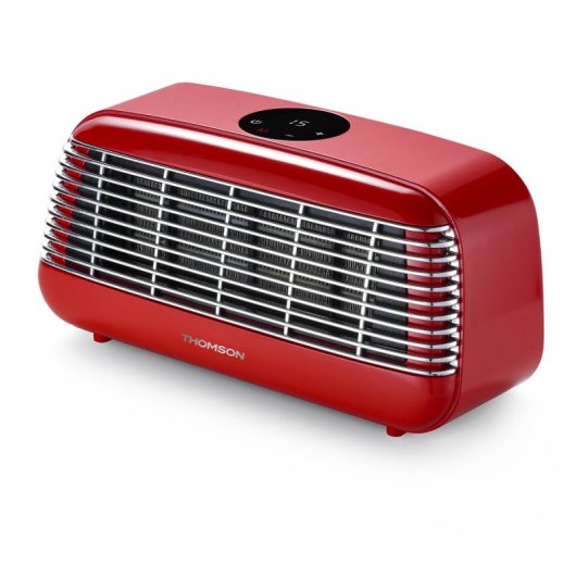Thomson THSFC25DR Fifty Calefactor Cerámico Digital Vintage 1500W Rojo ...
