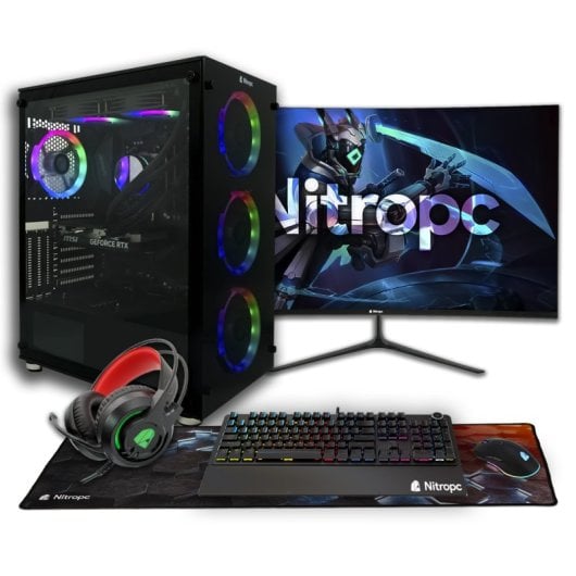 Nitropc Pack Diamond Plus AMD Ryzen 5 7600X/32GB/2TB SSD/RTX 4060Ti 8GB + Monitor 27"