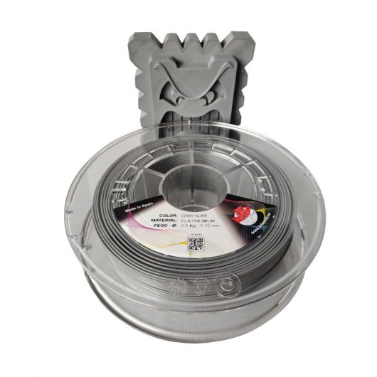 3D World Bobina de Filamento PLA Reforzado 1.75mm 1kg Gris Nube