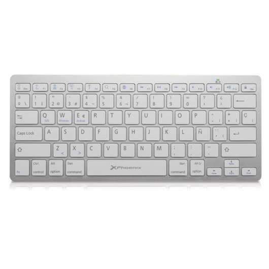 Phoenix PHBTKEYBOARDW Tastiera wireless ultra sottile Argento