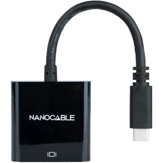 Adaptateur graphique Nanocable 10.16.4101-BK USB-C vers VGA 10 cm Noir Plug and Play