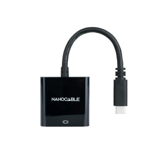 Adaptateur graphique Nanocable 10.16.4101-BK USB-C vers VGA 10 cm Noir Plug and Play