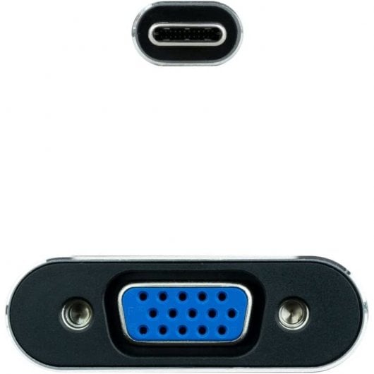Nanocable Adaptador USB-C 3.1 para VGA Macho/Fêmea 10cm Cinzento