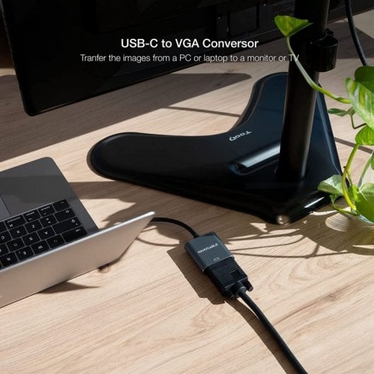 Nanocable Adaptador USB-C 3.1 para VGA Macho/Fêmea 10cm Cinzento