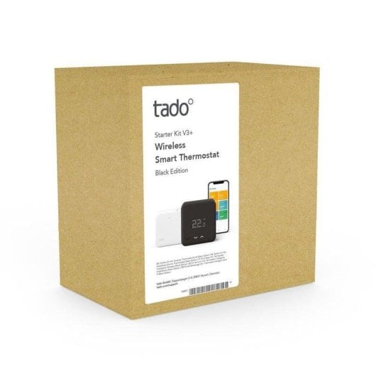 Intelligenter Thermostat Tado V3+ Starter Kit Drahtlos für Heizung Black Edition