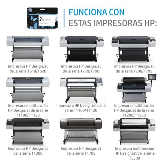 Cartucho de Tinta Original HP 72 Negro Mate