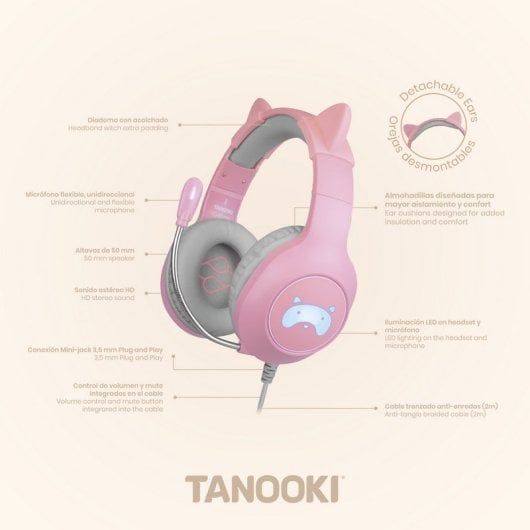 FR-TEC Tanooki Auriculares Gaming Multiplataforma