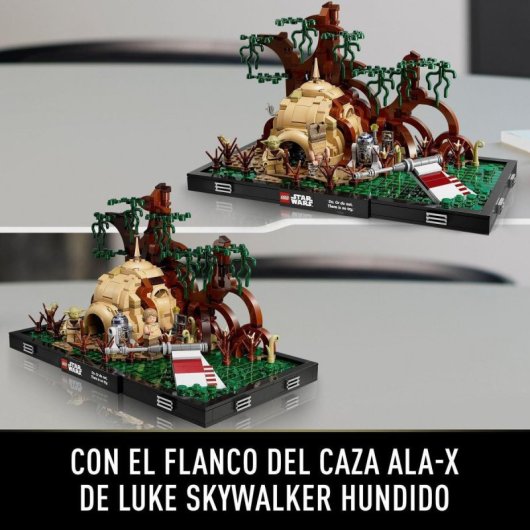 Kit de construcción LEGO® Star Wars™ 75330 Diorama: Entrenamiento Jedi™ en Dagobah™ (1000 piezas)