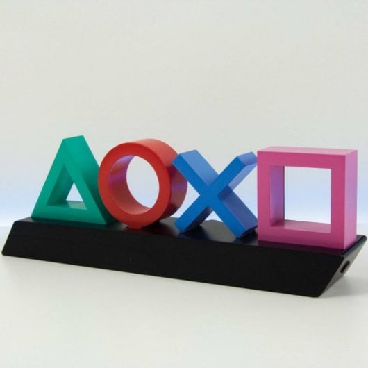 Lâmpada Paladone V2 Símbolos Sony Playstation Ícones do controlador