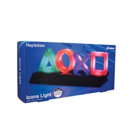 Lâmpada Paladone V2 Símbolos Sony Playstation Ícones do controlador