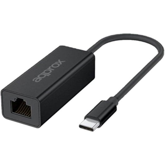 Tarjeta de red Approx APPC57 USB-C a 2.5G RJ-45 aluminio negro