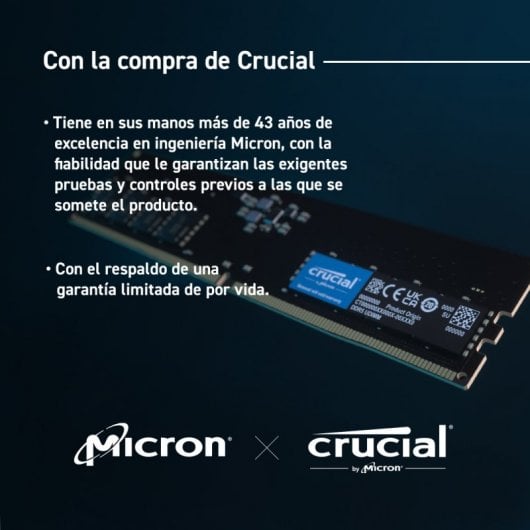 Crucial CT2K32G48C40U5 DDR5 4800 MHz PC5-38400 64 GB 2x32 GB CL40