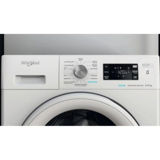 Whirlpool FFWDB 864349 WV SPT Lavasecadora Carga Frontal 8Kg/6Kg D Blanca
