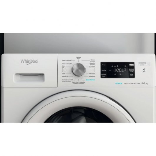 Whirlpool FFWDB 864349 WV SPT Máquina de Lavar e Secar Roupa 8Kg/6Kg D Branca