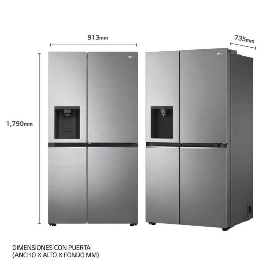 LG GSLV70PZTD Frigorífico Americano D Acero Inoxidable