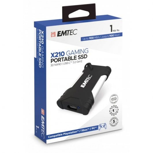 Emtec X210G 1 To SSD 3D NAND USB-C Gen 2
