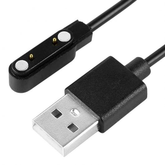 OcioDual 2-poliges magnetisches Ladekabel für Smartwatch, Schwarz