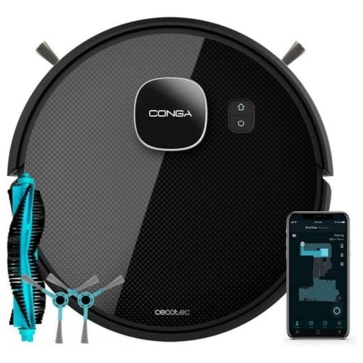 Aspirador Robô com Mopa Cecotec Conga Eternal Max Titanium Navegação Laser 3.000 Pa Controlo por Voz