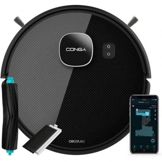 Robot Aspirapolvere e Lavapavimenti Cecotec Conga Eternal Pet Ultimate Navigazione Laser 3.000 Pa Alexa App