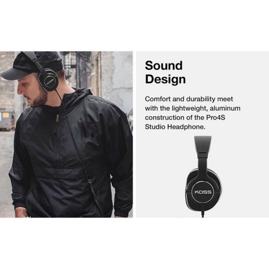 Koss PRO4S Casque professionnel de studio pleine taille noir