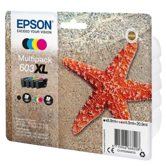 Cartucho de Tinta Epson 603 XL MultiPack Negro/Cian/Magenta/Amarillo
