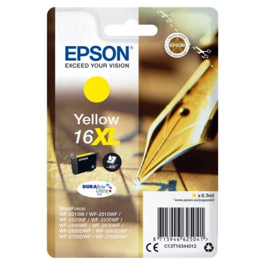 Tintenpatrone Epson 16 XL Gelb Original Pigment 6,5 ml High Yield