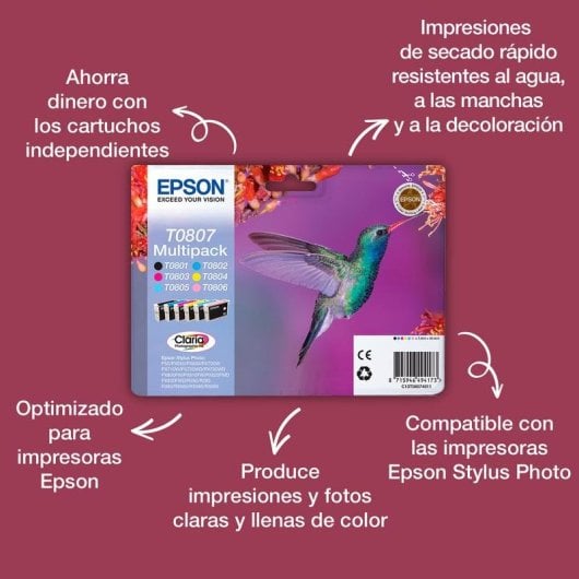 Cartucho de Tinta Epson T0805 Ciano Claro