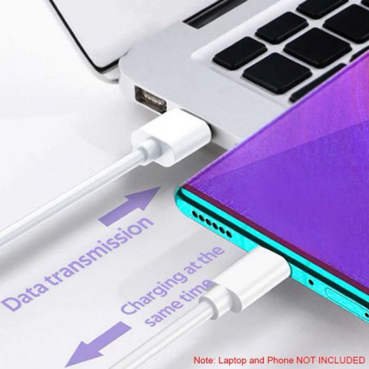 OcioDual Cable de Carga/Datos USB-C a USB 2.0 Carga Rápida 1m Blanco