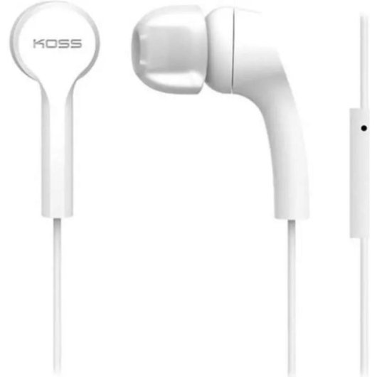 Auriculares Koss KEB9i con cable Jack 3,5 mm para llamadas y música blancos