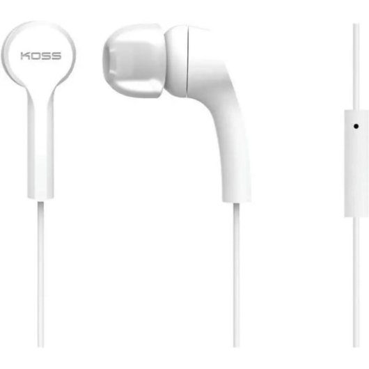 Auriculares Koss KEB9i con cable Jack 3,5 mm para llamadas y música blancos