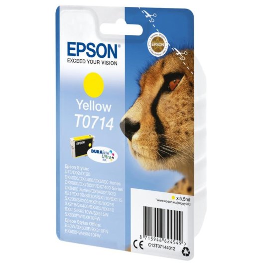 Cartuccia di inchiostro Epson T0714 Giallo DURABrite Ultra Ink 5,5 ml