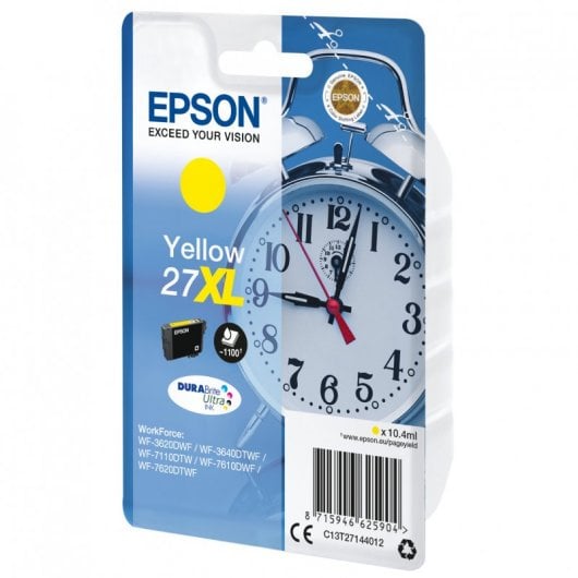Epson WorkForce WF-3000 y WF-7000 Cartucho Amarillo de Alta Capacidad nº27XL