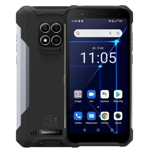 Hammer Construction 4G 6GB 128GB 6.0" Negro Plata