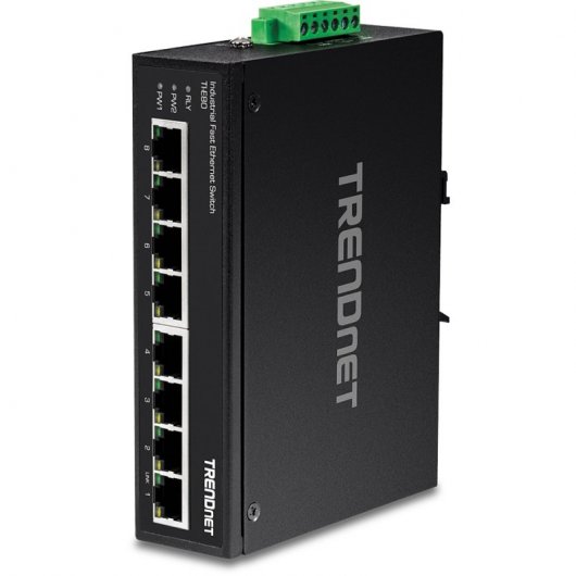 Trendnet TI-E80 commutateur réseau Non-géré Fast Ethernet (10/100) Noir