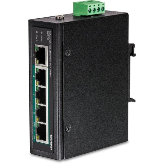 Switch Trendnet TI-PE50 4 Ports PoE+ Fast Ethernet 1 Port Fast Ethernet Preto
