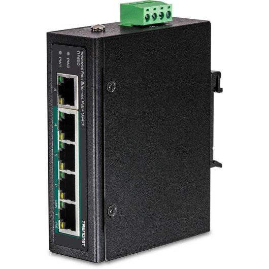 Switch Trendnet TI-PE50 4 Ports PoE+ Fast Ethernet 1 Port Fast Ethernet Preto