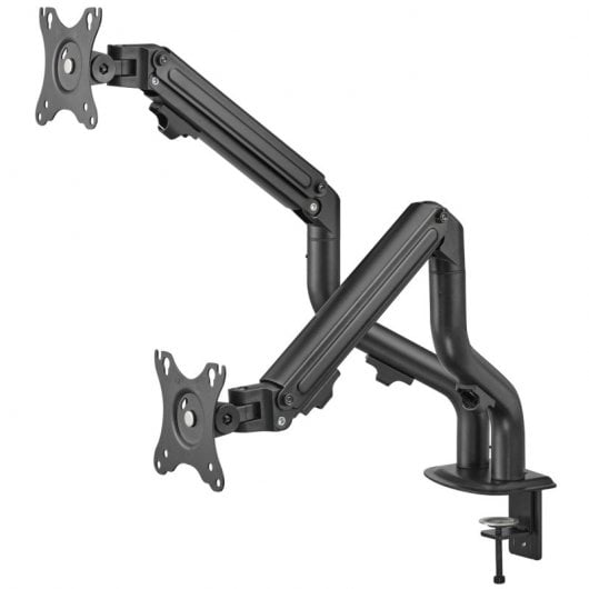 Iggual SPMP02 Support Bras Inclinable/Rotatif pour 2 Moniteurs 17" à 32" VESA 100x100 Max 8Kg
