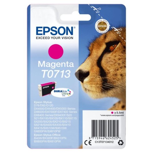 Tintenpatrone Epson DURABrite Ultra Ink T0713 Magenta Original 5,5ml