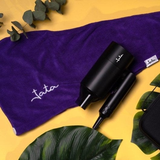 Phon Pieghevole Jata JBSC1430 2200W 3 Velocità Compatto Accessori Nero