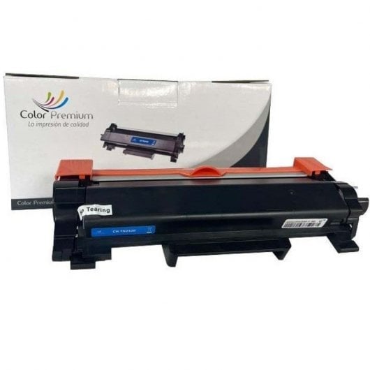 Color Premium Tóner Compatible con Brother TN2420/TN2410 Negro 3000 Páginas