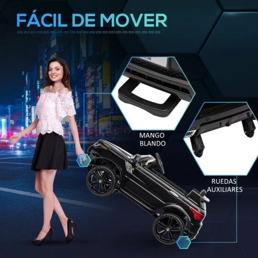 Homcom Coche Eléctrico Suv 12V Negro para Niños de 3-6 Años