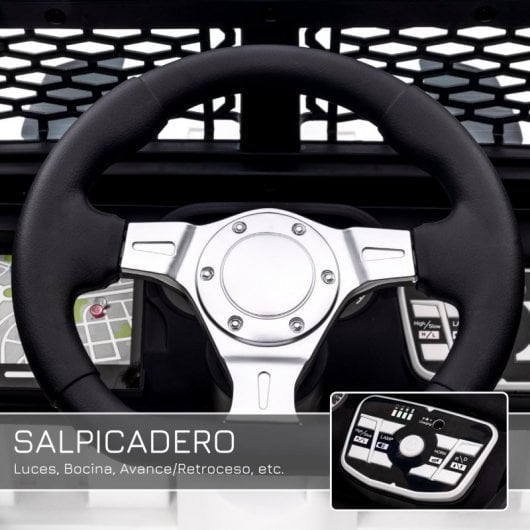 Homcom Coche Eléctrico Todoterreno 12V Blanco para Niños +3 Años